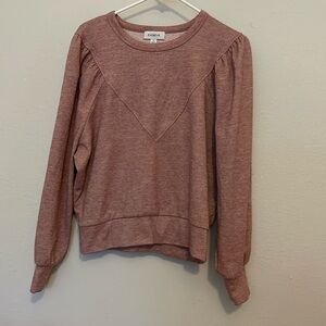 Evereve pink sweater blouse size small